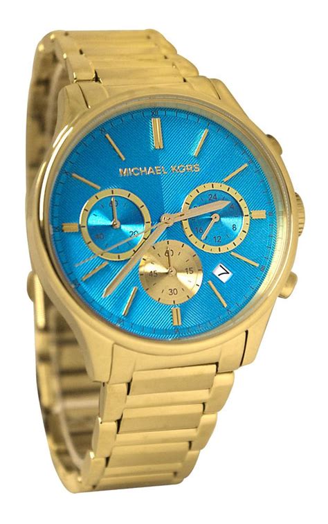 michael kors watch blue band|Michael Kors Watch blue face.